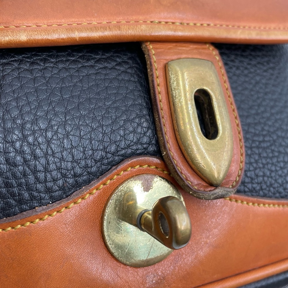 Dooney & Bourke Vintage Two Tone Leather Satchel - Picture 5 of 16
